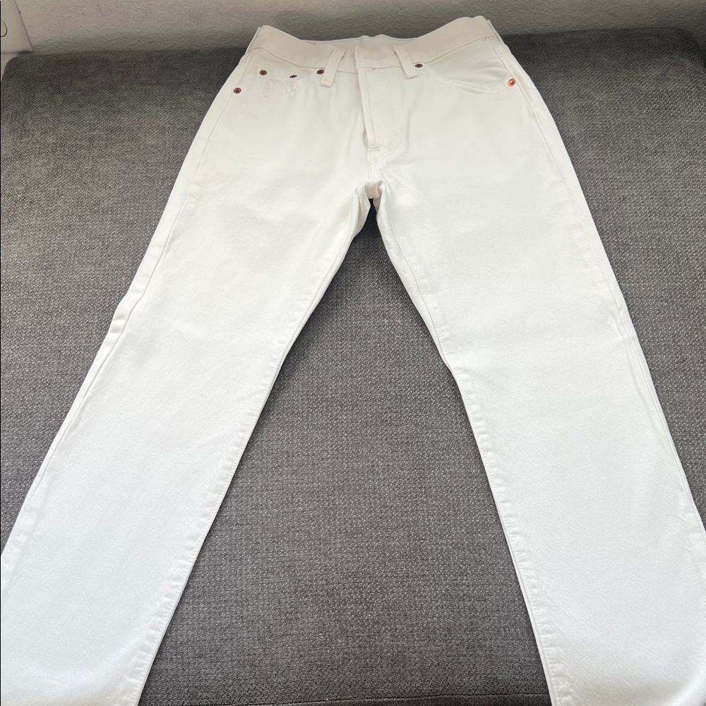 Levi's White Straight Leg Pants